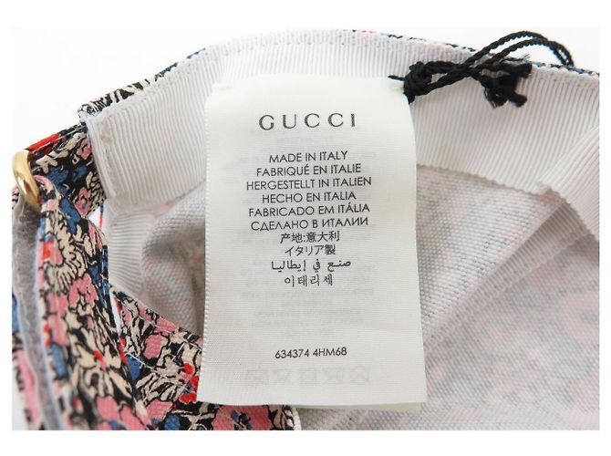 NUOVO BERRETTO DA BASEBALL GUCCI X LIBERTY FLEURS 634374 COTTON FLOWERS CAP Multicolore - vista 8