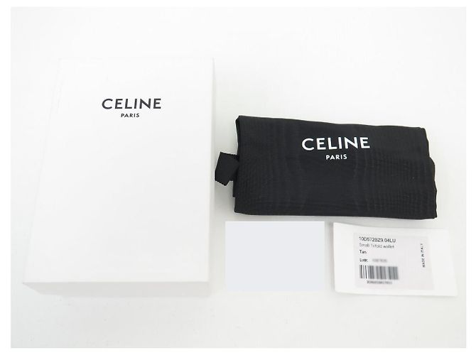 Céline NUEVA CARTERA CELINE SMALL TRIFOLD TOILE TRIOMPHE 10D572BZ9.04LU Castaño - vista 10