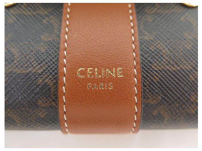 Céline NUEVA CARTERA CELINE SMALL TRIFOLD TOILE TRIOMPHE 10D572BZ9.04LU Castaño - vista 5