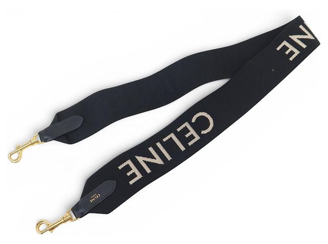 Céline NUEVA CORREA DE HOMBRO CELINE LOGO JACQUARD 49S01 2AEP-38AW 1LONG STRAP Negro - vista 2