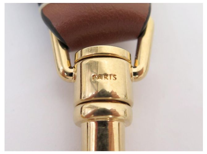 Céline NUOVA TRACCELLA CELINE LOGO JACQUARD 49S01 2AEP-04LV 136 CM LONG STRAP Marrone - vista 9