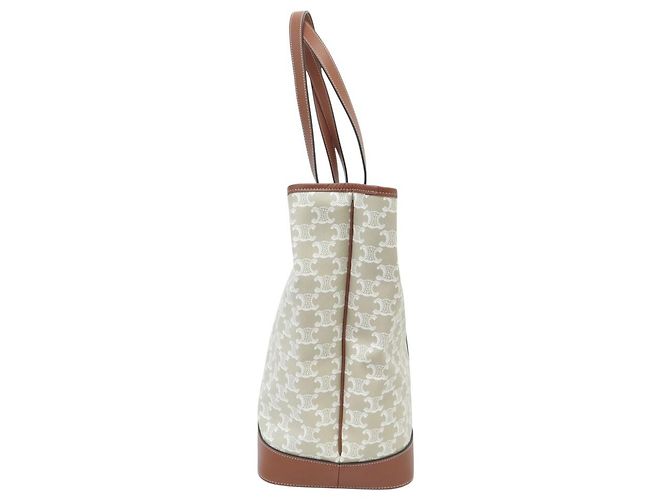 Céline NUOVA BORSA CELINE CABAS MEDIUM TRIOMPHE CANVAS 115072FLC.02GR TOTE BAG Beige - vista 3
