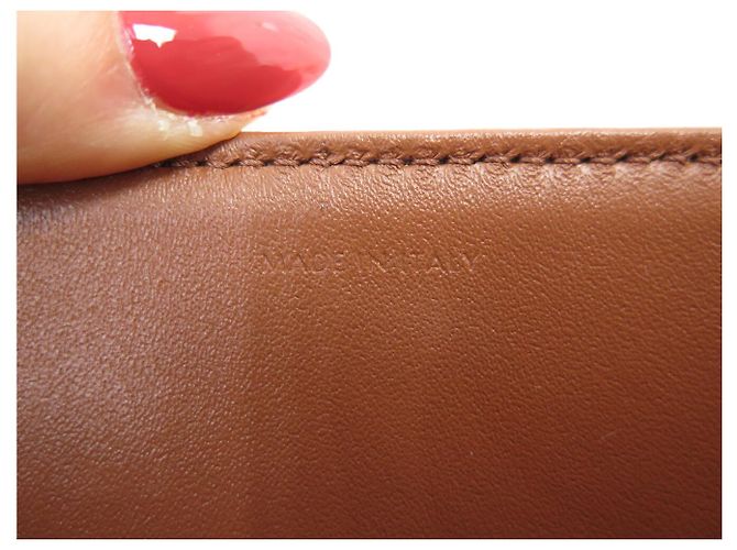 Céline NUOVA BORSA A SPALLA CELINE TRIOMPHE CLASSIC 191242 TELA E CALF LEATHER Marrone - vista 13