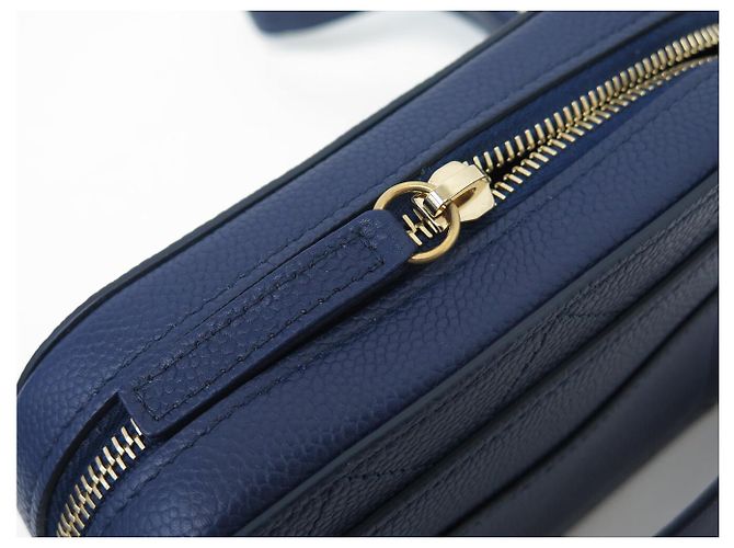 NUOVO CHANEL MINI CAMERA WAIST BAG AS0311 PELLE CAVIAR Blu - vista 12