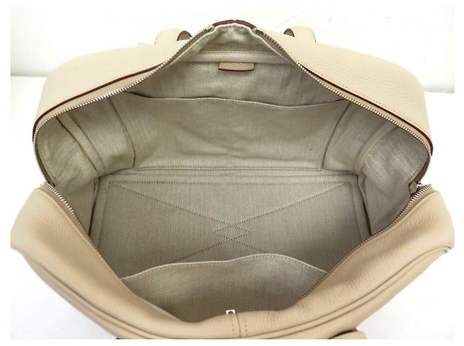 Hermès NOVA BOLSA DE MÃO HERMES VICTORIA II 35 EM COURO TAURILLON CLEMENCE CREME Cru - vista 10