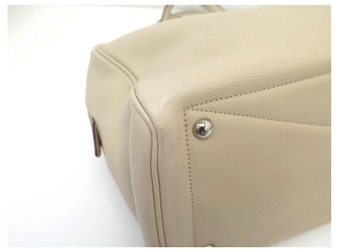 Hermès NOVA BOLSA DE MÃO HERMES VICTORIA II 35 EM COURO TAURILLON CLEMENCE CREME Cru - vista 16
