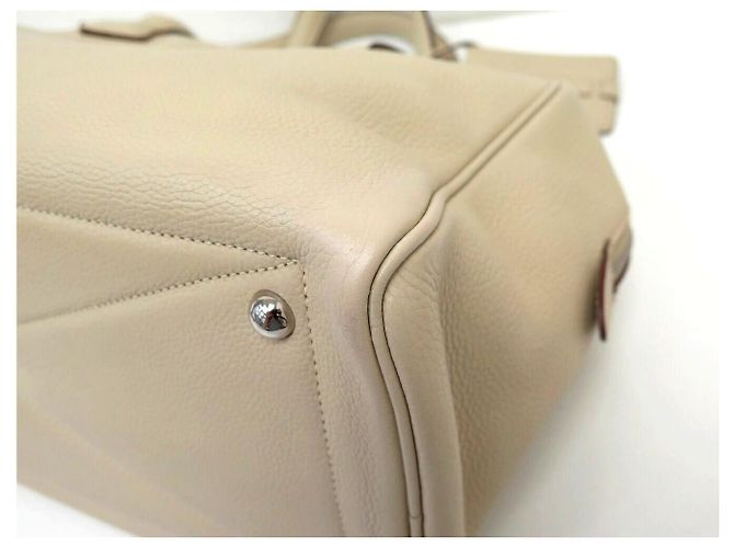 Hermès NOVA BOLSA DE MÃO HERMES VICTORIA II 35 EM COURO TAURILLON CLEMENCE CREME Cru - vista 17