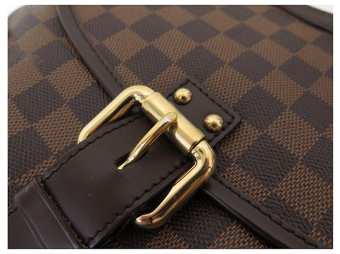BOLSA LOUIS VUITTON HIGHBURY N51200 DAMIER EBENE CANVAS CABAS TOTE BAG Marrom - vista 14