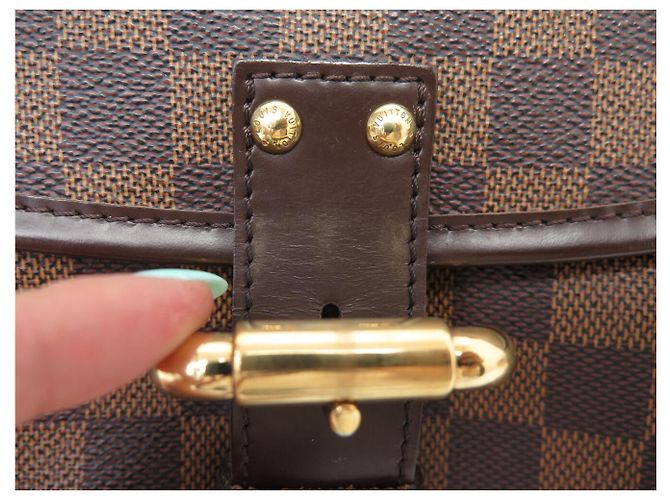 BOLSA LOUIS VUITTON HIGHBURY N51200 DAMIER EBENE CANVAS CABAS TOTE BAG Marrom - vista 17