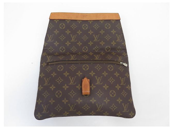 BORSA VINTAGE LOUIS VUITTON POUCH PIEGHEVOLE IN TELA MONOGRAM Marrone - vista 6