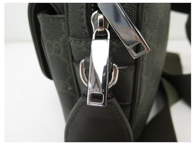 BORSA MESSENGER GUCCI 795479 IN TELA GG MONOGRAM KHAKI A TRACCOLA - vista 8