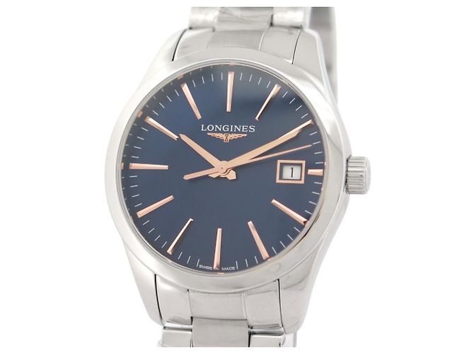 NEUE LONGINES CONQUEST CLASSIC L2.386.4 34MM STAHL QUARTZ UHR Silber - Ansicht 3