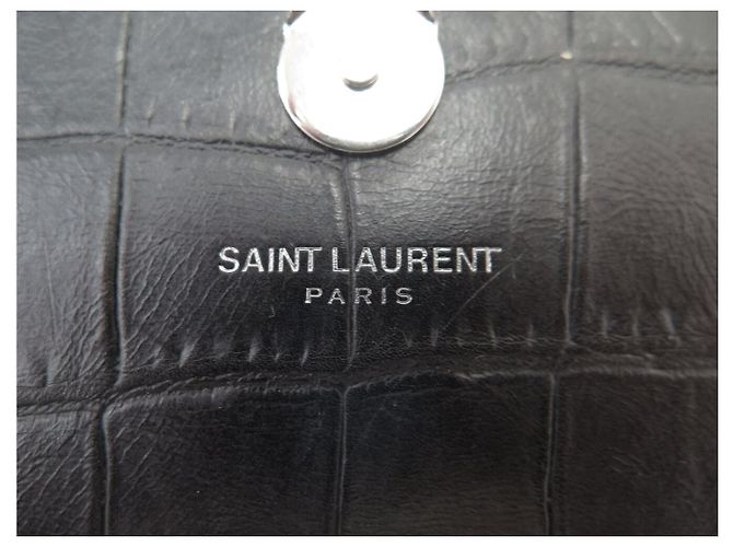 BORSA SAINT LAURENT KATE TASSEL 354120 PELLE NERA TRACCOLLA HAND BAG Nero - vista 12