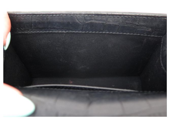 BORSA SAINT LAURENT KATE TASSEL 354120 PELLE NERA TRACCOLLA HAND BAG Nero - vista 16