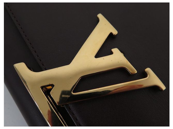 BORSA LOUIS VUITTON LOUISE CHAIN GM PELLE VIOLETTA CON TRACULLA DORATA Porpora - vista 13