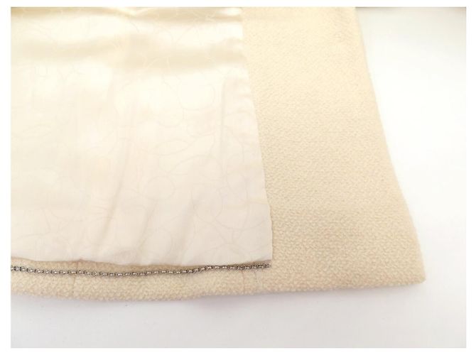 CHANEL TAILLIERTE JACKE Perlmuttknöpfe P20557V11746 S 36 Tweed Creme - Ansicht 13