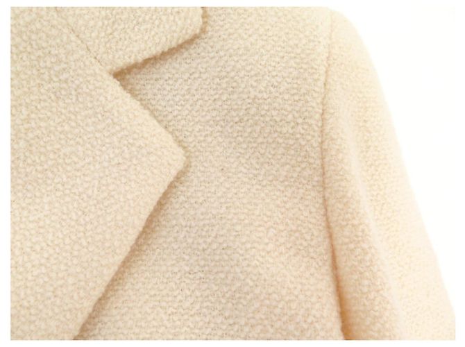 CHANEL TAILLIERTE JACKE Perlmuttknöpfe P20557V11746 S 36 Tweed Creme - Ansicht 15