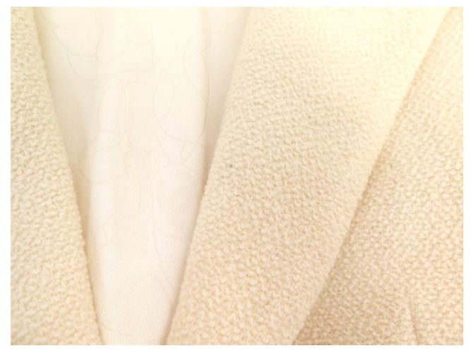 CHANEL TAILLIERTE JACKE Perlmuttknöpfe P20557V11746 S 36 Tweed Creme - Ansicht 16