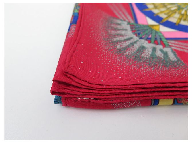 Hermès HERMES FEUX D'ARTIFICE CARRE 90 SILK SCARF RED DUCHESS - view 16