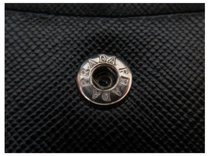PRADA LOGO RE-NYLON CANVAS PICCOLO PORTAFOGLIO MONETE E CARTE Nero - vista 10
