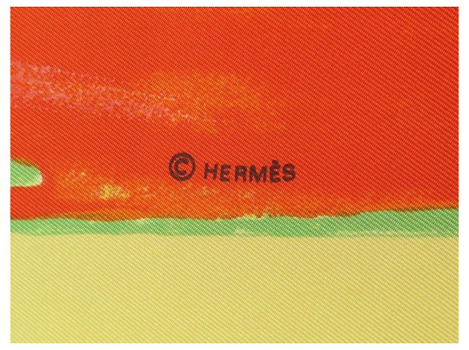 Hermès FULAR IN SETA HERMES SMILES IN THIRD MILLENARY S. KWUMI CARRE 90 Giallo - vista 8