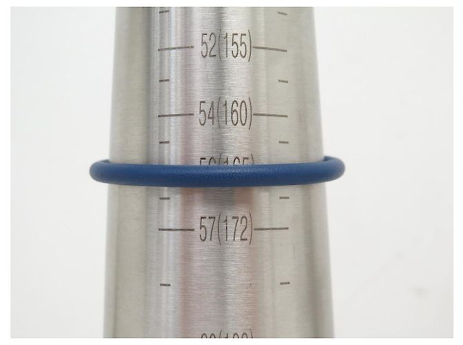 NUOVO BRACCIALETTO LOUIS VUITTON DAMIER GEANT 16.5CM ACCIAIO CORDO IN PELLE BANGLE Blu - vista 9