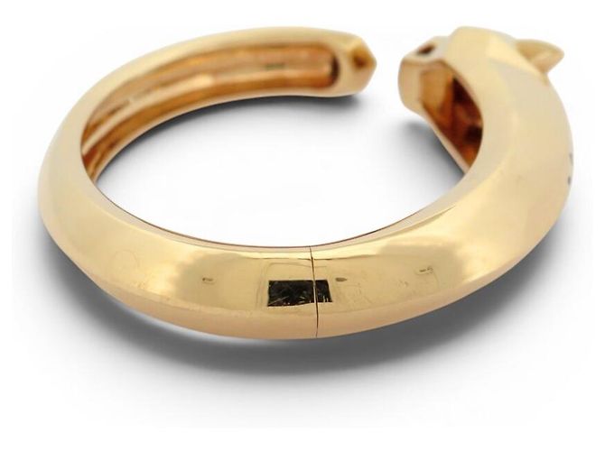 BRACCIALE CARTIER PANTHERE TSAVORITE GRANATO ONIX 17CM ORO GIALLO 18K 86G BANGLE D'oro - vista 5