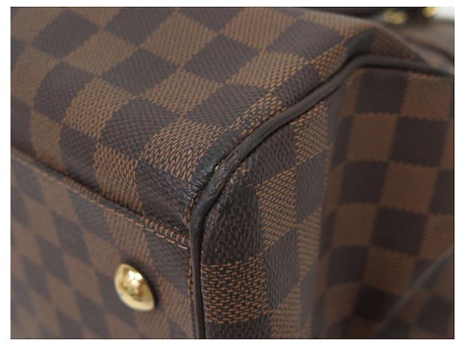 BORSA LOUIS VUITTON TREVI GM IN TELA DAMIER EBENE MARRONE - vista 15