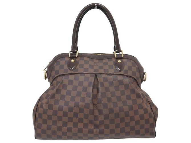 BORSA LOUIS VUITTON TREVI GM IN TELA DAMIER EBENE MARRONE - vista 2