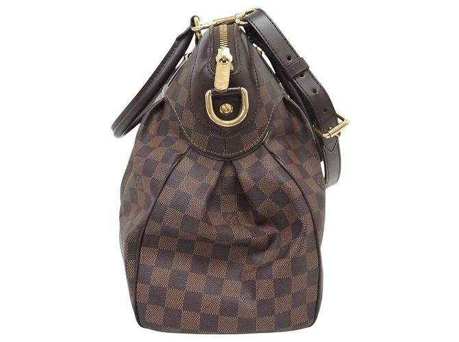BORSA LOUIS VUITTON TREVI GM IN TELA DAMIER EBENE MARRONE - vista 4