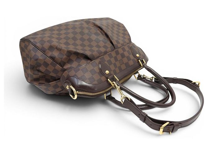 BORSA LOUIS VUITTON TREVI GM IN TELA DAMIER EBENE MARRONE - vista 6