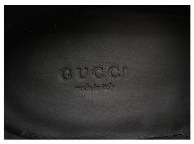 NUOVE CIABATTE GUCCI THEA BANDE WEB 806399 38 IT 39 FR PELLE NERA Nero - vista 6
