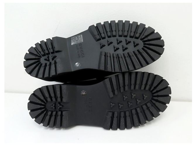 NUOVE CIABATTE GUCCI THEA BANDE WEB 806399 38 IT 39 FR PELLE NERA Nero - vista 8