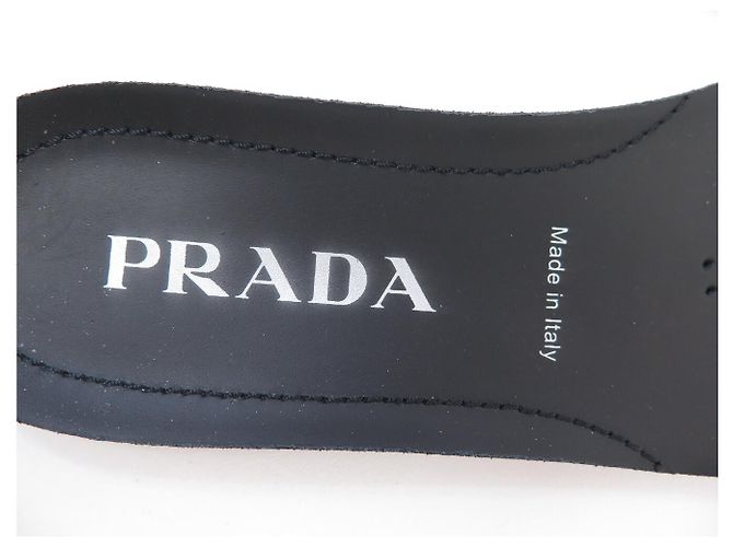 NUOVI MOCASSINI PRADA MONOLITH 1D649M 38 IT 39 FR PELLE NERA Nero - vista 11