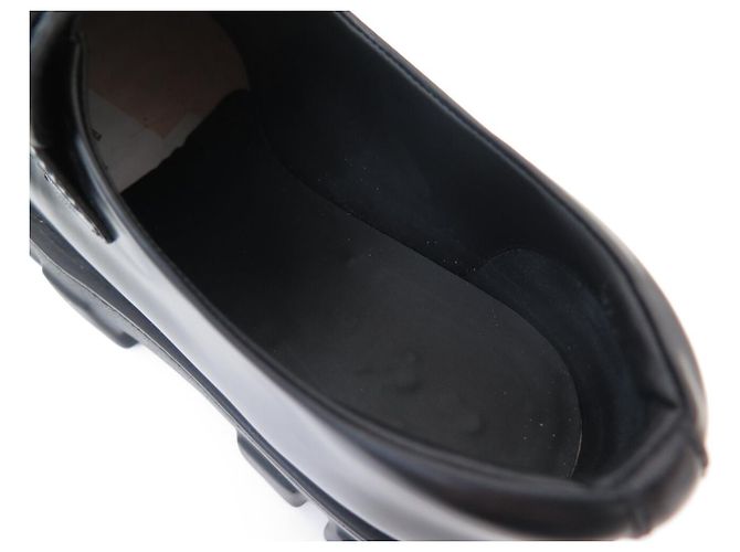NUOVI MOCASSINI PRADA MONOLITH 1D649M 38 IT 39 FR PELLE NERA Nero - vista 13