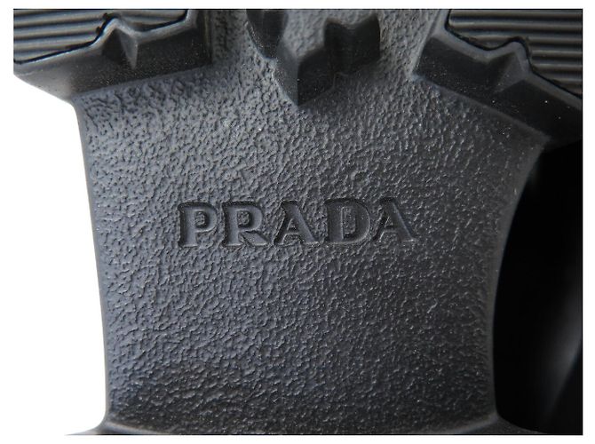NUOVI MOCASSINI PRADA MONOLITH 1D649M 38 IT 39 FR PELLE NERA Nero - vista 7