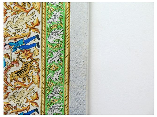 Hermès FULAR VINTAGE HERMES CHASSE EN INDE 1ª EDIZIONE 1986 CARRE 90 SETA Multicolore - vista 10