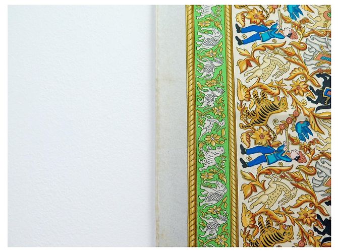 Hermès FULAR VINTAGE HERMES CHASSE EN INDE 1ª EDIZIONE 1986 CARRE 90 SETA Multicolore - vista 13