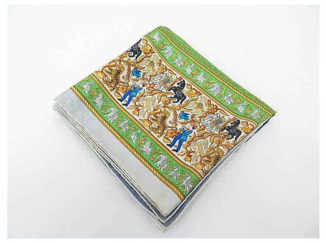Hermès FULAR VINTAGE HERMES CHASSE EN INDE 1ª EDIZIONE 1986 CARRE 90 SETA Multicolore - vista 14