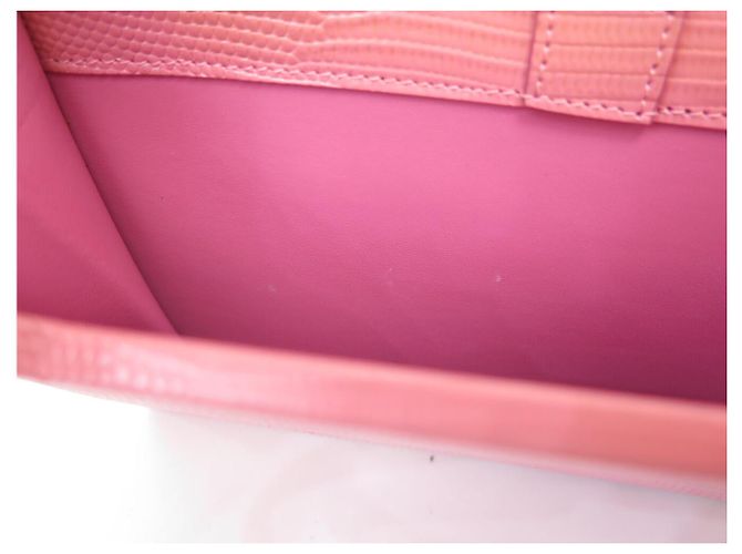 DOLCE & GABBANA INGRID Handtasche aus Eidechsenoptik Leder Pink - Ansicht 12