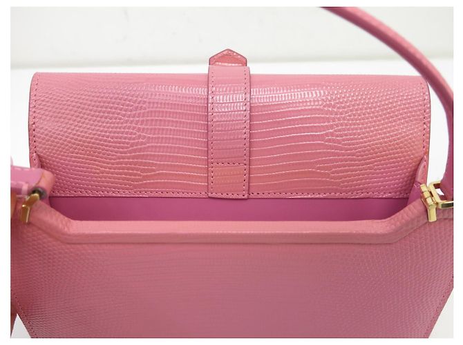 DOLCE & GABBANA INGRID Handtasche aus Eidechsenoptik Leder Pink - Ansicht 13