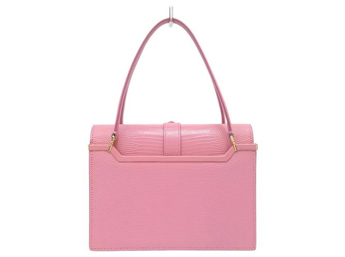 DOLCE & GABBANA INGRID Handtasche aus Eidechsenoptik Leder Pink - Ansicht 2