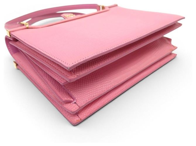 DOLCE & GABBANA INGRID Handtasche aus Eidechsenoptik Leder Pink - Ansicht 3