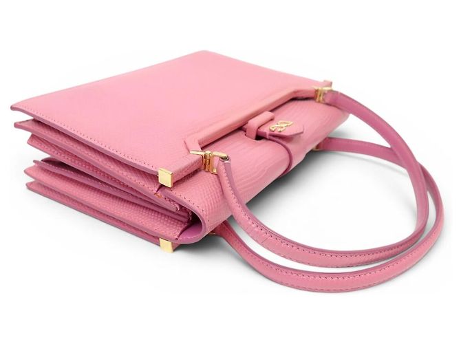 DOLCE & GABBANA INGRID Handtasche aus Eidechsenoptik Leder Pink - Ansicht 4