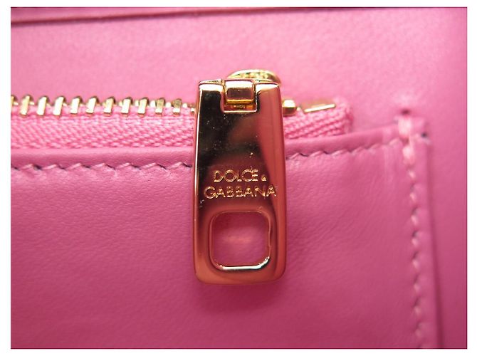DOLCE & GABBANA INGRID Handtasche aus Eidechsenoptik Leder Pink - Ansicht 9