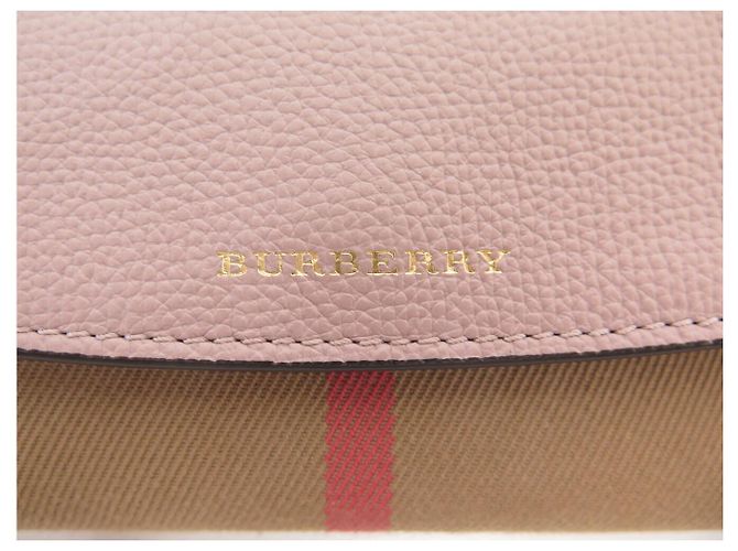 NEUER BURBERRY CONTINENTAL LEDERGELDBÖRSE ROSA & NOVA CHECK TARTAN CANVAS - Ansicht 5