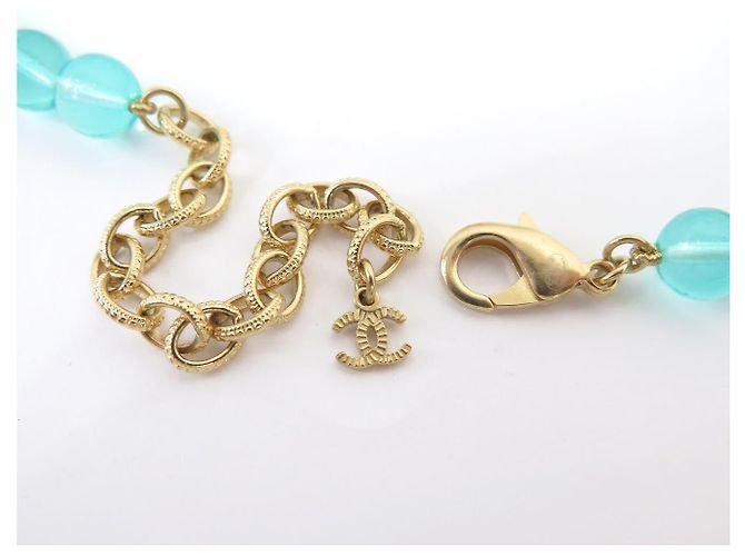 NEU CHANEL DRACHE FISCH CC LOGO STRASS PERLEN CHOKER Golden - Ansicht 6