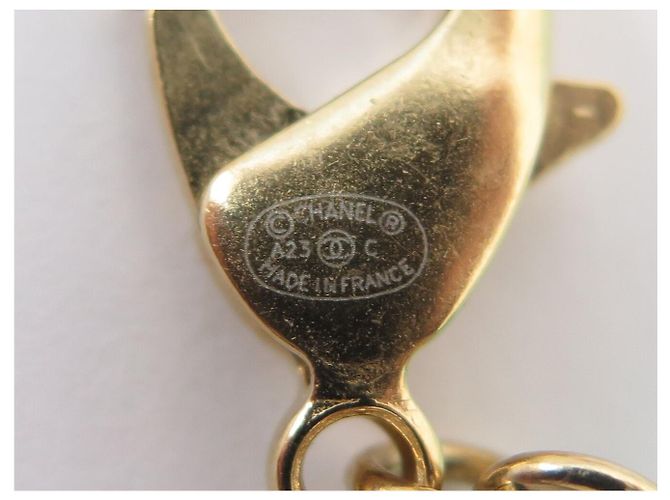 NEU CHANEL DRACHE FISCH CC LOGO STRASS PERLEN CHOKER Golden - Ansicht 7