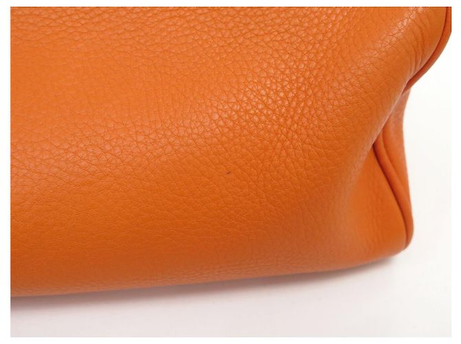 BORSA PRADA DAINO BOX BR0093 A SPALLA IN PELLE GRANULATA ARANCIO HOBO BAG Arancione - vista 11