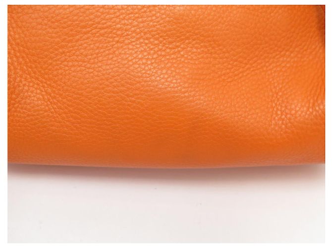 BORSA PRADA DAINO BOX BR0093 A SPALLA IN PELLE GRANULATA ARANCIO HOBO BAG Arancione - vista 12